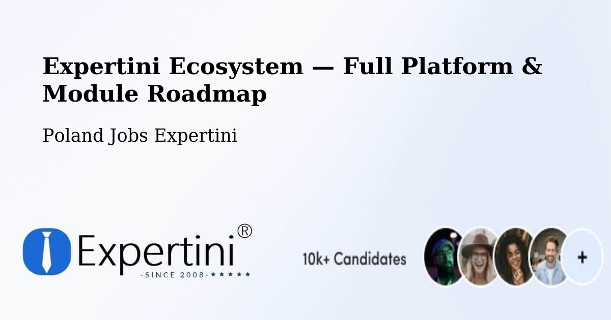 Expertini Ecosystem — Full Platform & Module Roadmap – Ustroń